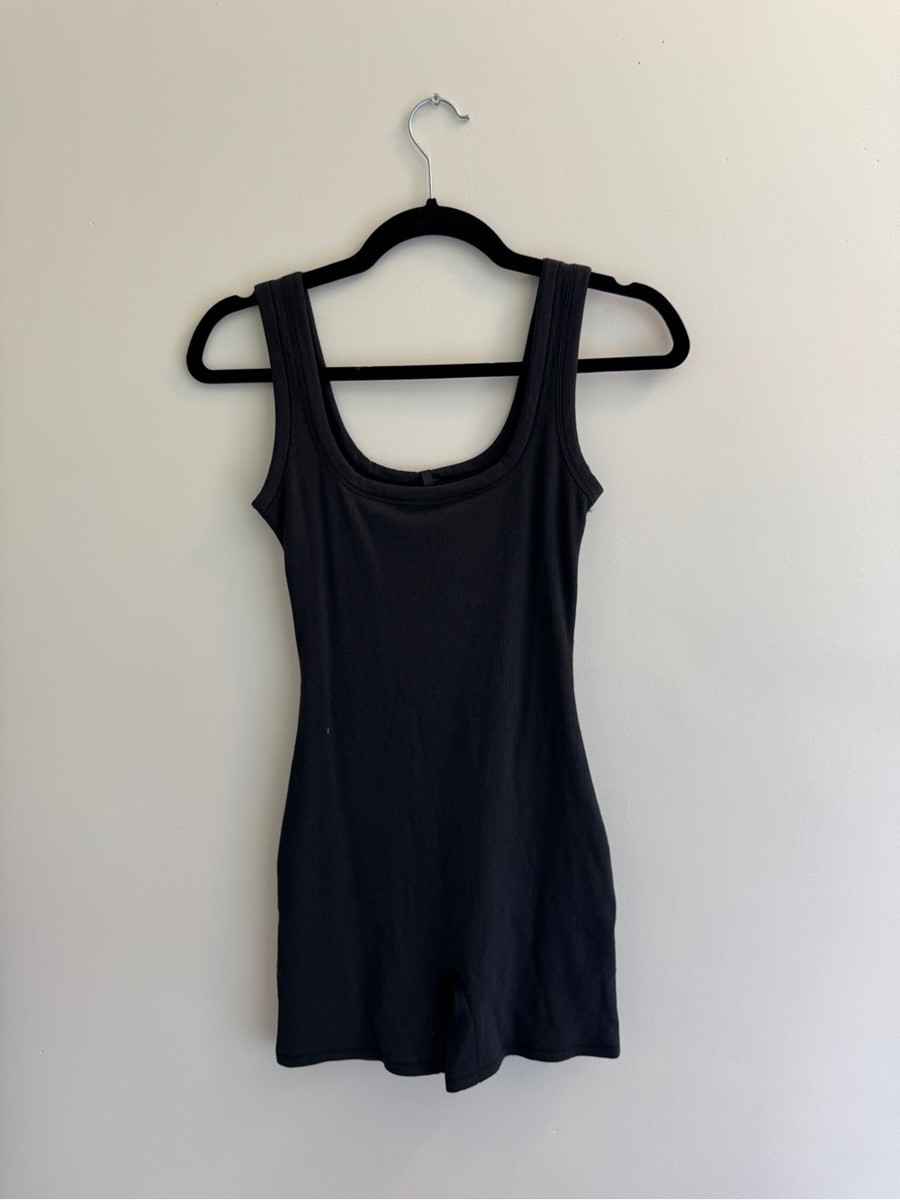 NEW Skims cotton rib black romper - Picture 2 of 4